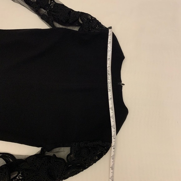 Misha black leotard with lace sleeves size 2 - Picture 15 of 16
